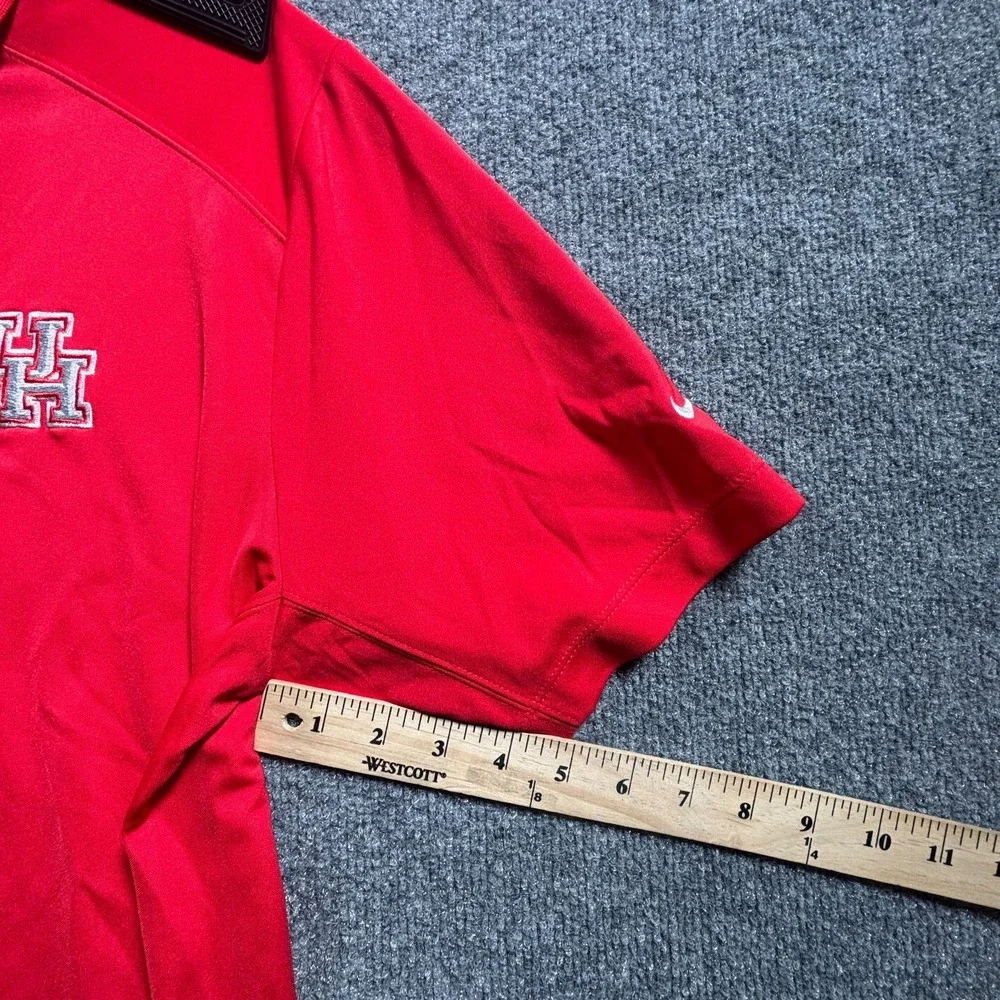Nike Golf Houston Cougars Baseball Shirt Mens XL Red Dri-Fit Performance Polo